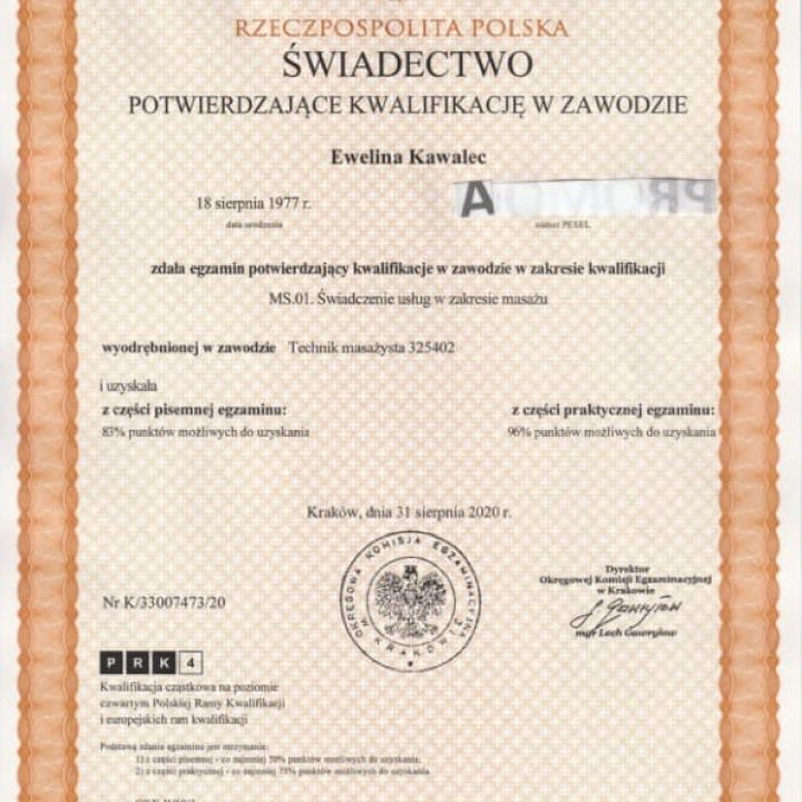 Dyplom Szkoły Medycznej